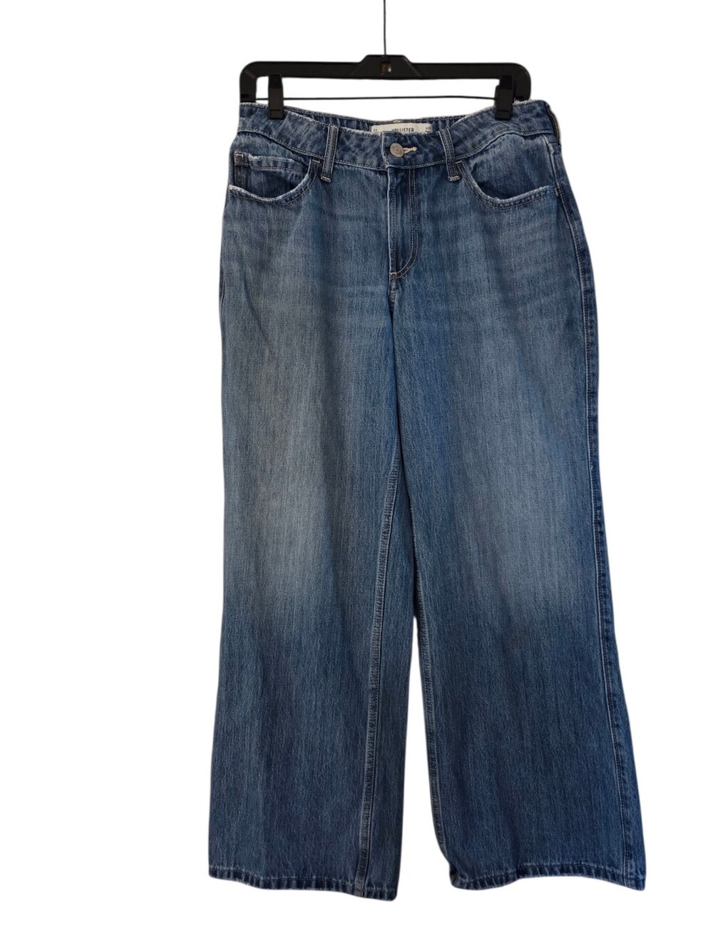Hollister Y2K 90's Curvy Midrise Baggy Distressing Denim Jeans Size 6 S ( W28)